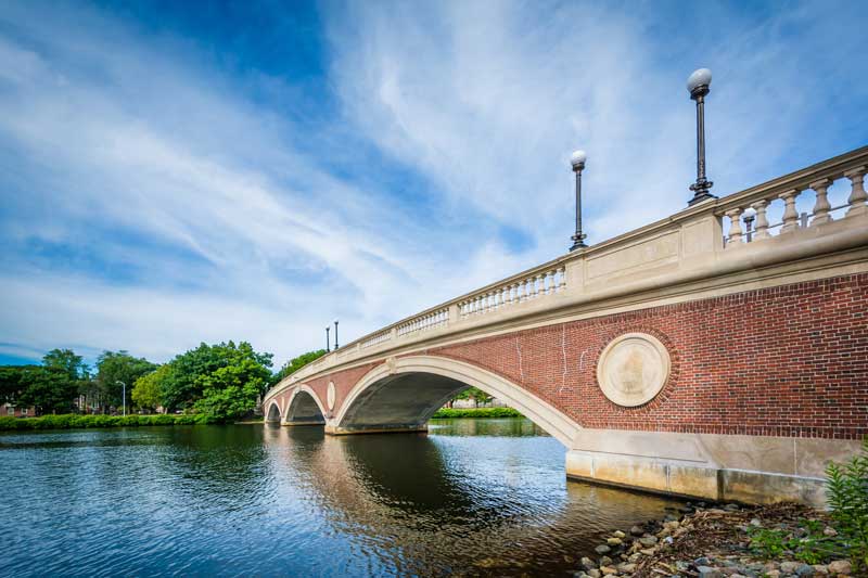 John W. Weeks Bridge and Charles River in Cambridge, Massachusetts